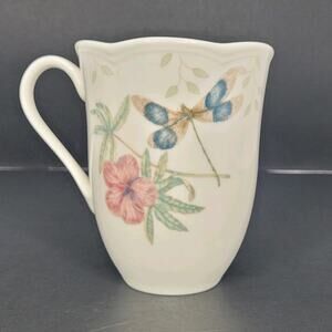 Lenox Butterfly Meadow Dragonfly Coffee Mug Tea Cup Spring Garden Flowers